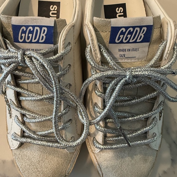 Golden Goose White Sneakers with Silver Star - Picture 3 of 8